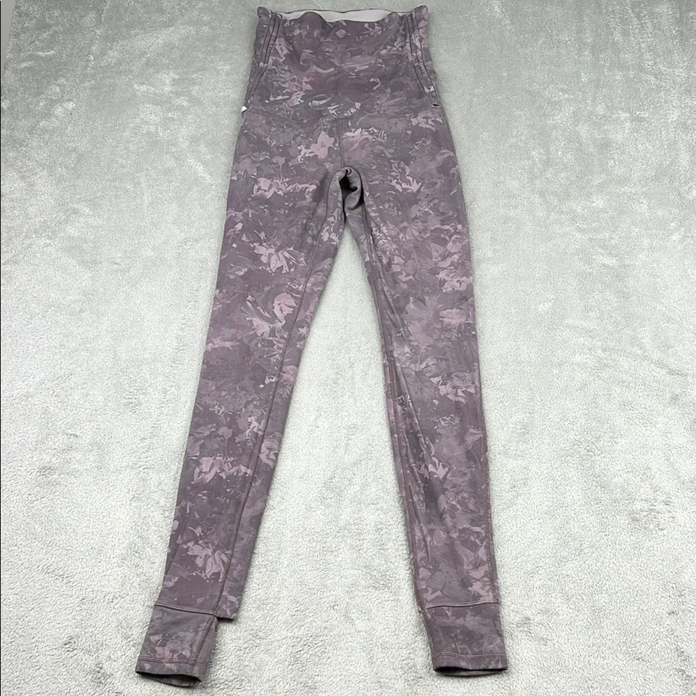 Lululemon 8 Purple Swirl Hug Your Core Super High Rise Tight Reversible Leggings